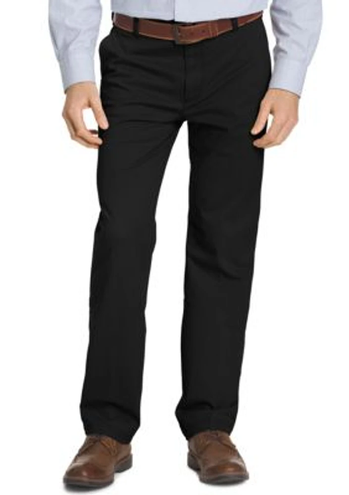Performance Stretch Chino Straight Fit Flat Front Pants