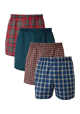 Big & Tall Assorted Tartan Boxers - 4 Pack