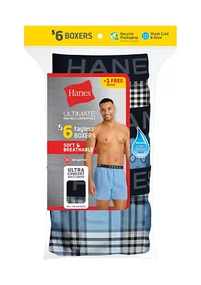 6-Pack of Printed Boxers