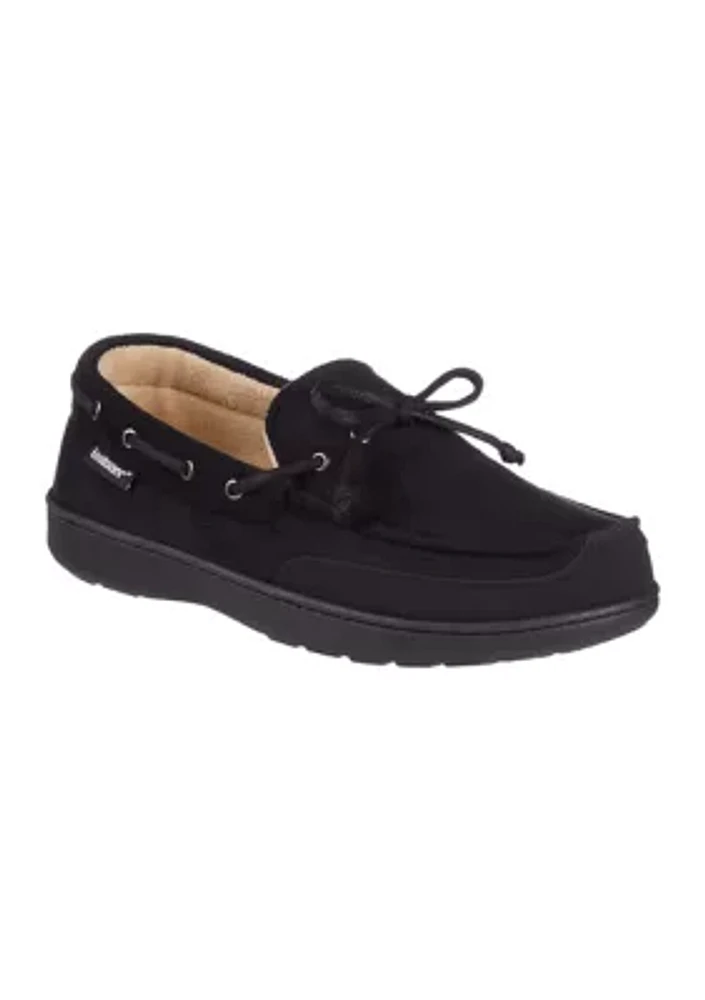 Water Repellent Recycled Microsuede Carter Boater Moccasins