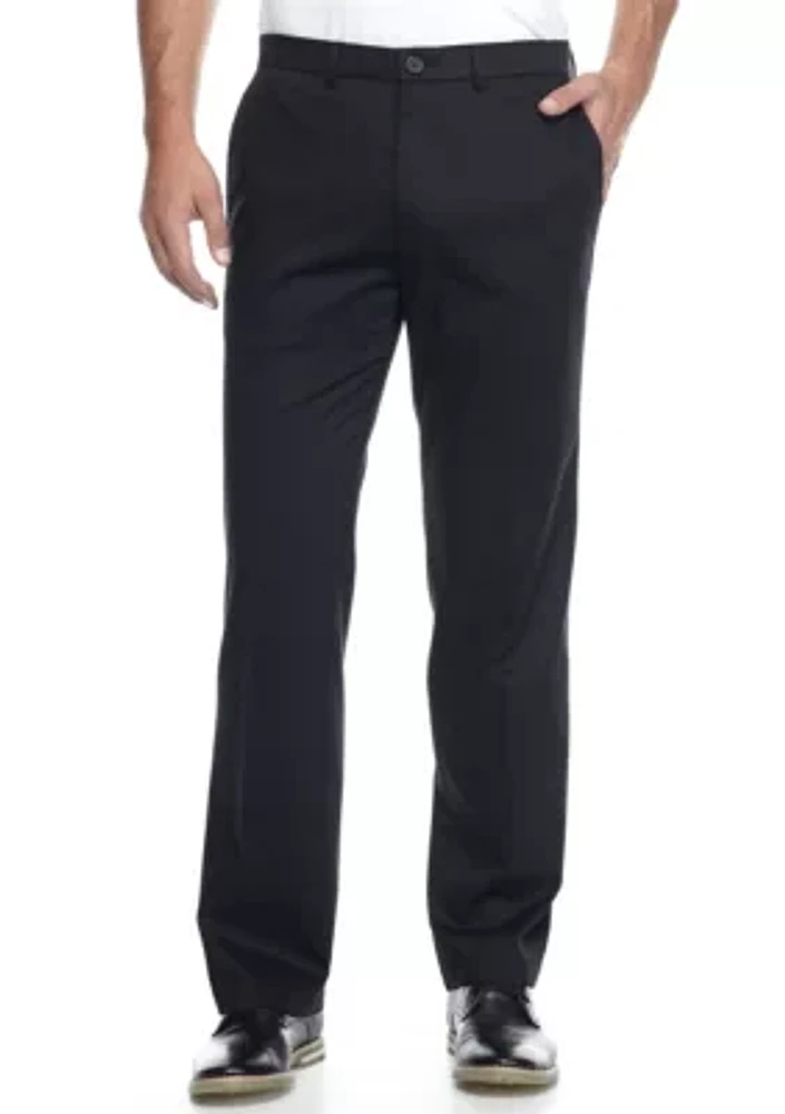 Premium Stretch No Iron Khaki Straight Fit Flat Front Pants