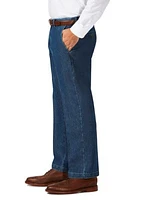 Big & Tall Stretch Denim Classic Fit Flat Front Pants
