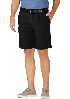 Comfort Straight Fit Pleat Front Chino Short