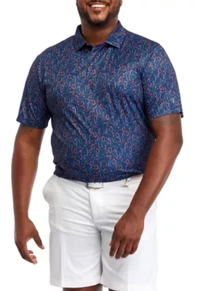 Big & Tall Autumn Print Polo Shirt