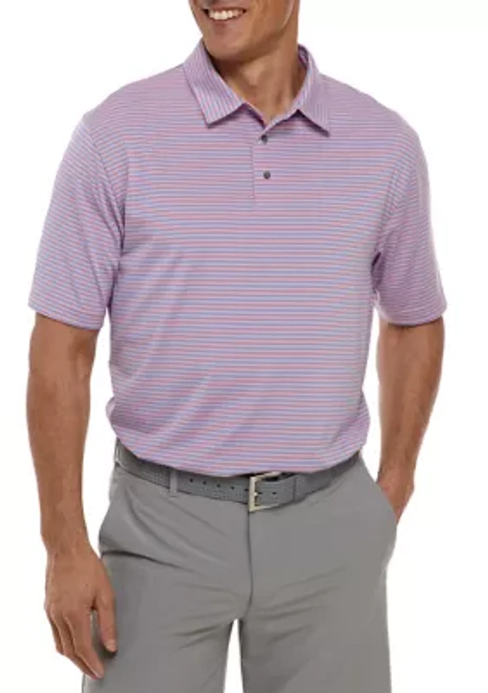 Stripe Polo Shirt with Collar