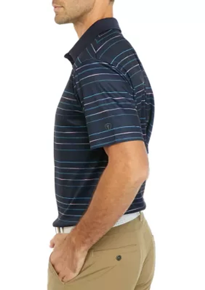 Stripe Polo Shirt with Collar