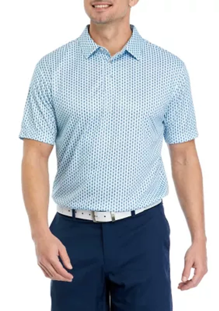 Bee Print Golf Polo Shirt