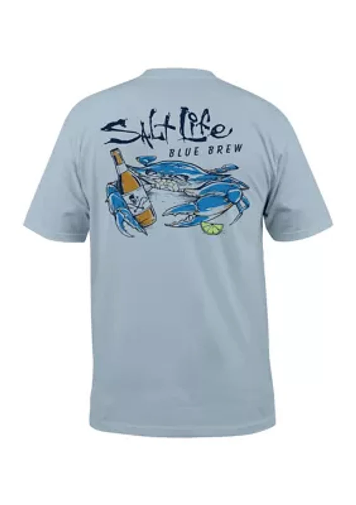 Big & Tall Blue Brew Crab Graphic T-Shirt