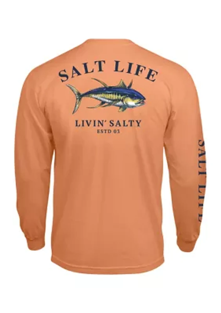 Long Sleeve Travelin Tuna Graphic T-Shirt