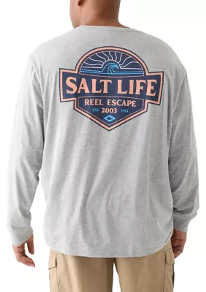 Men's Big Long Sleeve Easy Days Graphic T-Shirt