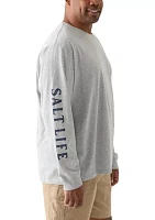 Men's Big Long Sleeve Easy Days Graphic T-Shirt