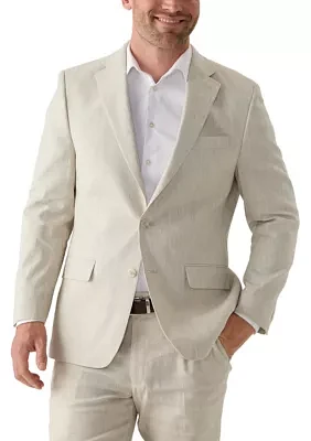 Single Breasted Two Button Flap Pockets with Notch Lapel