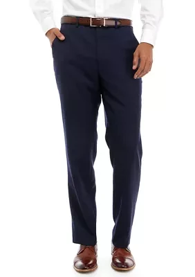 Men's Navy Solid Suit Pants