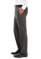 Men's Textured Flat Front Pants