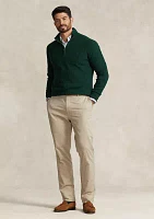 Big & Tall Mesh Knit Cotton Quarter Zip Sweater