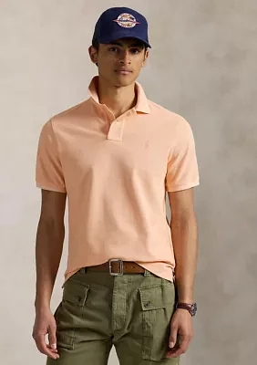 Classic Fit Mineral-Dyed Mesh Polo Shirt