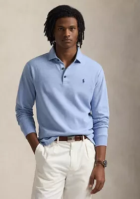 Luxury Jersey Polo-Collar Pullover