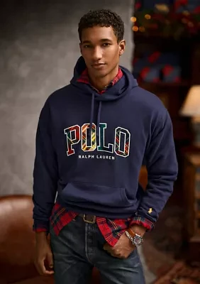 The RL Fleece Plaid-Logo Hoodie