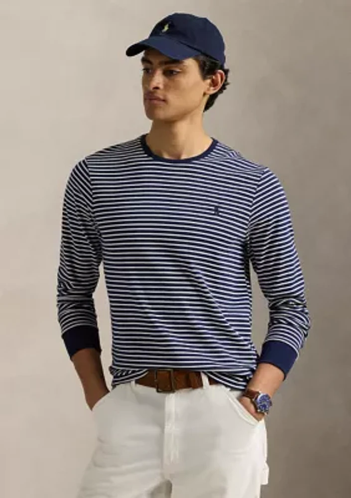 Custom Slim Striped Soft Cotton T-Shirt