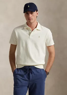 Loopback Fleece Polo Collar Short Sleeve Sweatshirt