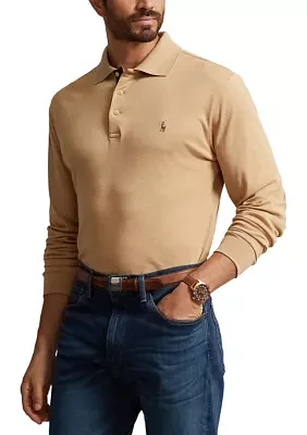 Big & Tall Soft Cotton Long Sleeve Polo Shirt