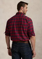 Big & Tall Classic Fit Plaid Brushed Twill Long Sleeve Woven Shirt