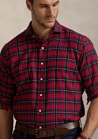 Big & Tall Classic Fit Plaid Brushed Twill Long Sleeve Woven Shirt