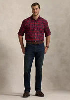 Big & Tall Classic Fit Plaid Brushed Twill Long Sleeve Woven Shirt