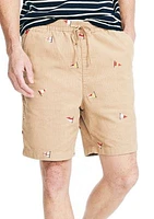 7" Printed Corduroy Shorts