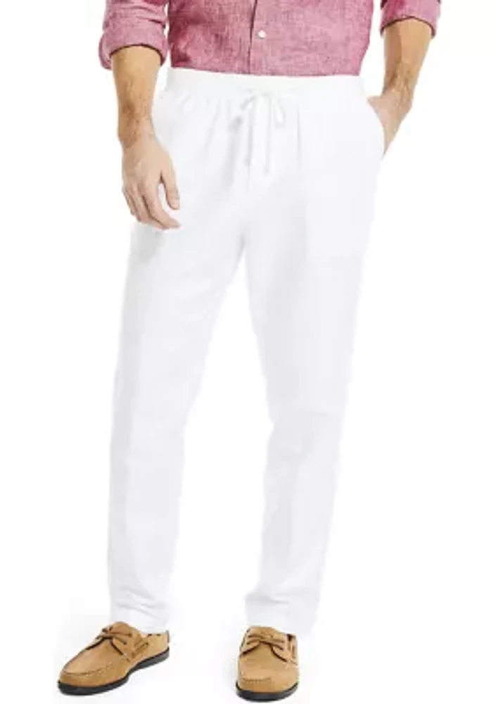 Classic Fit Drawstring Linen Pants