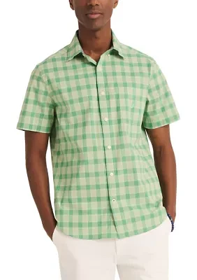 Sustainably Crafted Plaid Short-Sleeve Shirt