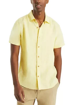 Short-Sleeve Linen Shirt