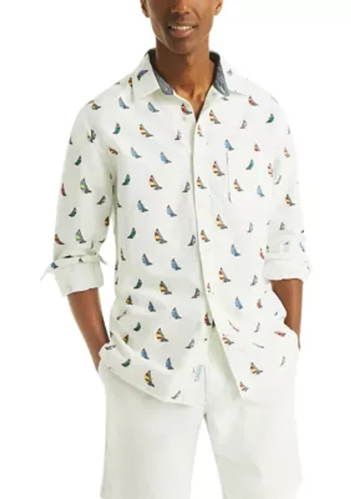 Men's Printed Oxford Shirt