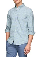 Flex Regular Fit Gingham Poplin Shirt