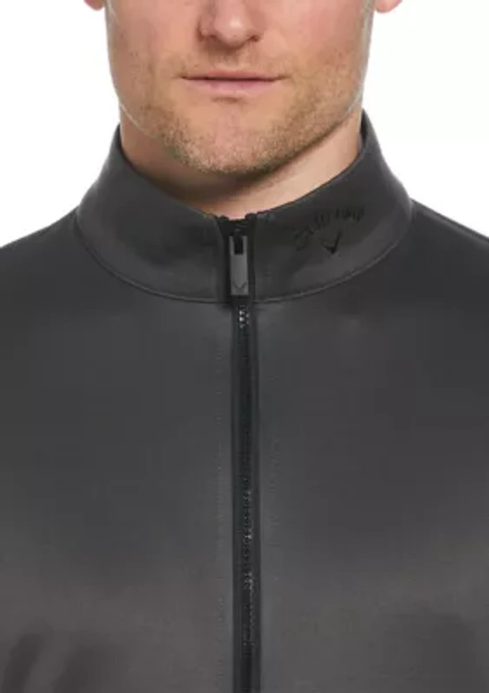 Big & Tall Full Zip Chevron Back Sleeveless Golf Vest