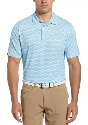 Big & Tall Gradient Chevron Printed Polo Shirt
