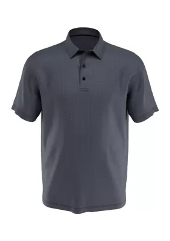 Big & Tall Chevron Foulard Print Short Sleeve Golf Polo Shirt