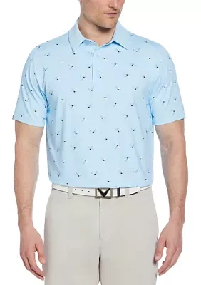 Men's Short Sleeve Allover Birdie Golf Shirt
