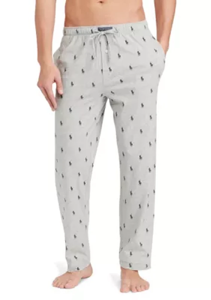 Pony-Print Jersey Pajama Pant