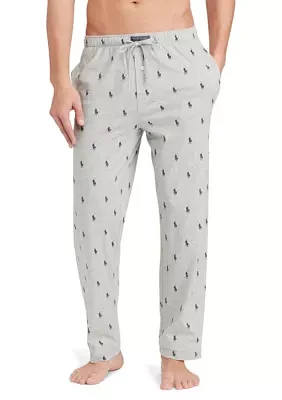 Pony-Print Jersey Pajama Pant