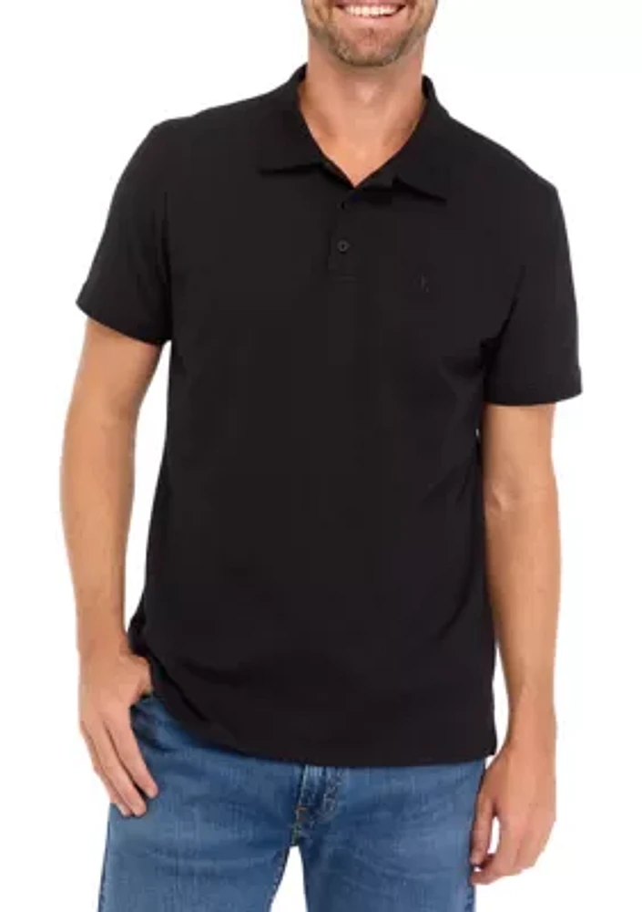 Smooth Cotton Monogram Logo Polo Shirt