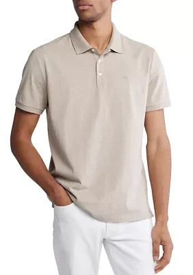 Smooth Cotton Monogram Logo Polo Shirt