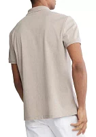 Smooth Cotton Monogram Logo Polo Shirt