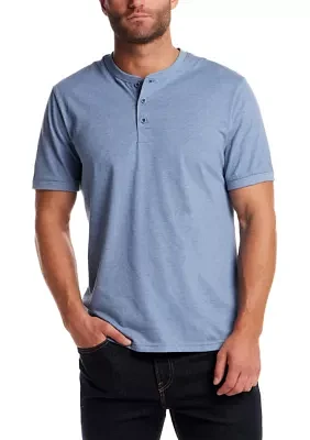 Men's Short Sleeve Micro Stripe Henley Shirt