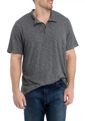 Big & Tall Short Sleeve Johnny Collar Polo Shirt