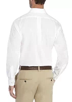 Regular Fit Long Lasting White All Over Stretch Dress Shirt