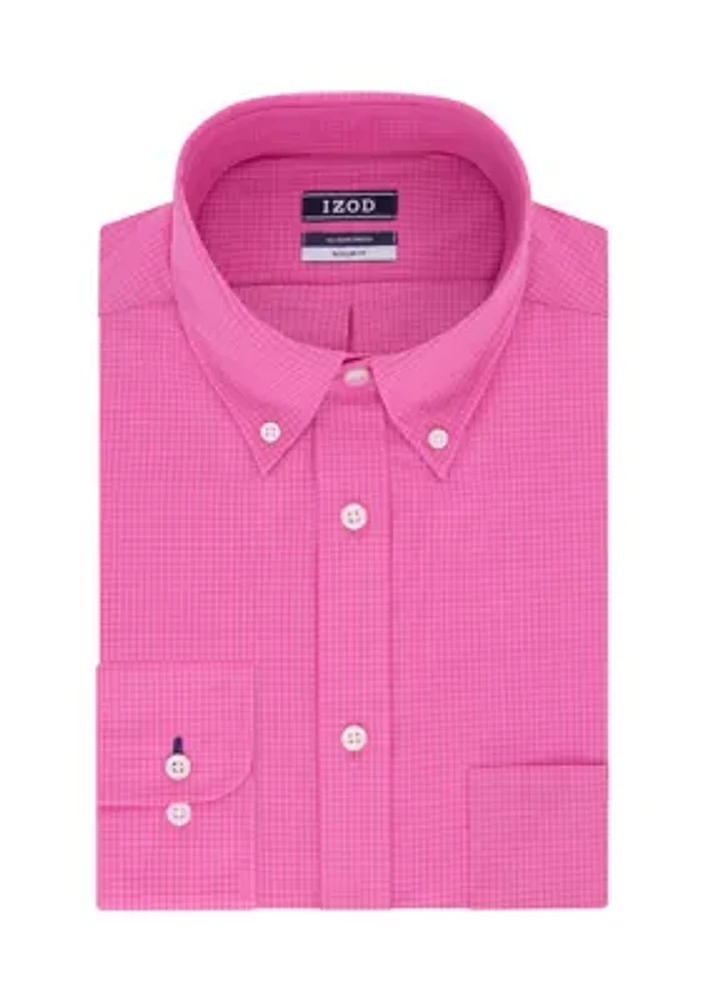 Men's Regular Fit All Over Stretch Dress Shirt