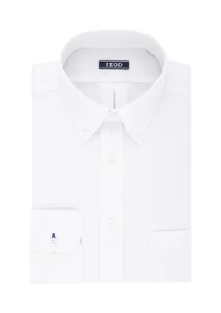 Big & Tall Solid White Stretch Shirt