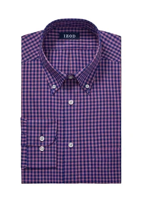 Men's Big Regular Fit Plaid Dress Shirt