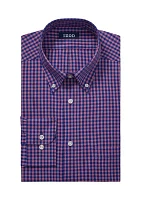 Men's Big Regular Fit Plaid Dress Shirt
